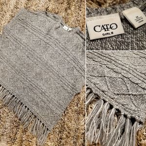 CATO Cable knit poncho